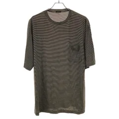 COMOLI ウール天竺ボーダークルーネックTシャツ COMOLI ウール天竺半袖クルー
