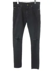 SAINT LAURENT PARIS サンローラン パリ 14AW D02 M/SK-LW ニークラッシュ ストレッチスキニーデニムパンツ ブラック 30のサムネイル