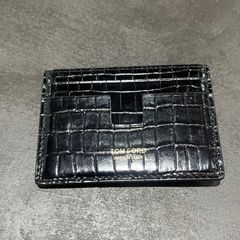 TOM FORD ロゴ クロコ型押し マネークリップ カードケース TOM FORD ロゴ クロコ型押し マネークリップ カードケース 財布