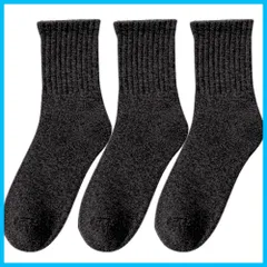 【在庫処分】靴下 メンズ パイル ソックス 【靴が履ける厚みの厚手靴下】 足首丈 リブ [AQshop] 外履き 3足セット