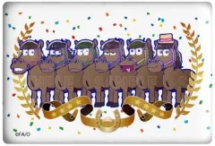 【中古】バッジ・ピンズ(キャラクター) 6つ子(馬) 「おそ松さん トレーディングしかく缶バッジ おうまでこばなしver.」