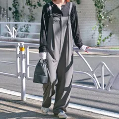 美品 スピックアンドスパン 24AW ベアオールインワン ネイビー 38 美品 スピックアンドスパン 24AW ベアオールインワン ネイビー