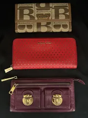 長財布まとめ売り BURBERRY バーバリー MICHEAL KORS マイケルコース MARC JACOBS マークジェイコブス ラウンドファスナー 三つ折財布 Ag(E)10