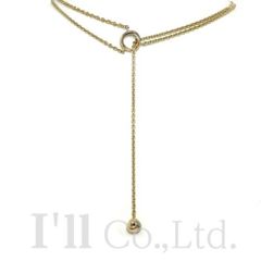 CARTIER　カルティエ　ベビー　トリニティ　パンピーユ　ネックレス　B7008700　750WG　750PG　750YG　ブランドジュエリー　アクセサリー　Au750　K18　スリーカラーゴールド　18金　サークル【中古】【73287】