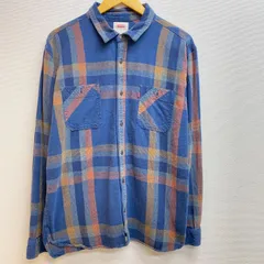 古着　XL　リーバイス　ネイビー　チェック　長袖　シャツ