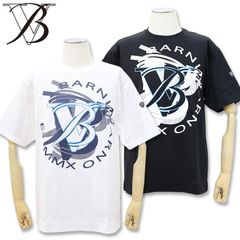 バーニヴァーノ ギザンティ シルケット 天竺 ロゴ プリント Tシャツ LLサイズ ホワイト ブラック BARNI VARNO BSS-OTH5237 春夏 25SS