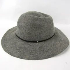 ニコアンド ハット つば広 ウール100％ フェルト キャップ ブランド 帽子 レディース グレー niko and... 【中古】