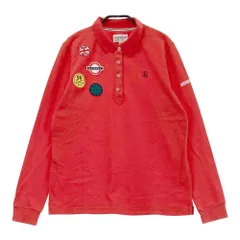 サイズ：2 JACK BUNNY ジャックバニー  長袖ポロシャツ ワッペン  オレンジ系 [240101403644]# ゴルフウェア レディース ストスト