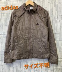 極美品】アディダス ダウンジャケット ダウン80% 緑 ファー付き M相当 