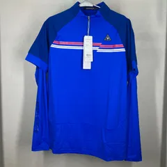 ルコックスポルティフ Le Coq Sportif ゴルフウェア 長袖シャツ ブルー 青  ナイロン ポリウレタン LL サイズ メンズ