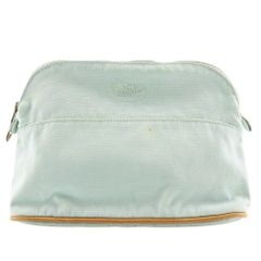 【HERMES】エルメス ボリードポーチ25 ベビーライン コットン 水色 レディース ポーチ