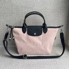 【本日限定セール】ロンシャン ル・プリアージュ エナジー トップハンドルバッグ ピンク 正規品 レザー風 大容量 レディース 通勤 デート ギフト対応 新品