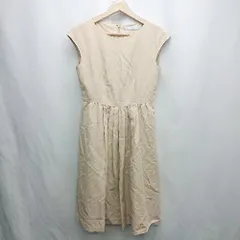◇ ⊂ BEAUTY&YOUTH UNITED ARROWS 袖なし 膝下 ワンピース サイズS ベージュ レディース E  【1501230010498】