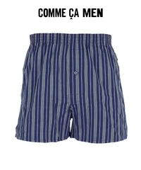 新品 未使用 COMME CA MEN コムサメン 下着 平ストライプストレッチ先染め メンズ トランクス 518237【メール便】 ネイビー