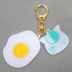【中古】キーホルダー・マスコット(キャラクター) ニャンコ先生(目玉焼き) アクリルチャーム 「一番くじ 夏目友人帳～ニャンコ先生キッチン～」 F賞