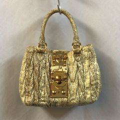 Miu Miu　ミュウミュウ　パイソン柄　エキゾチックレザー　トート　ハンドバッグ　バッグ　鞄