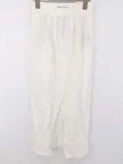 ◇ ZARA リネン混 フロントスリット ロング タイト スカート サイズEUR XS USA XS MEX 24 オフホワイト系 レディース P  【1305040003417】