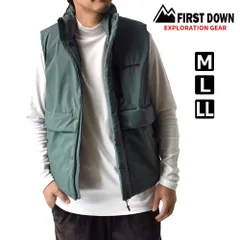 FIRST DOWN EX 《66グリーン》 新品 未使用 ファーストダウン EX 中わたベスト 超防寒 アウトドア 裏地アルミ 【B4A】 ファッション
