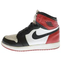 NIKE (ナイキ) AIR JORDAN 1 RETRO HIGH OG BG エアジョーダンワン ハイカットスニーカー ブラック レッド つま黒 US6Y/24cm 575441-125 レディース