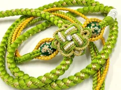 平和屋着物●和装小物　振袖用帯締め　装飾　飾り玉　パール　ラインストーン　金糸　撚り房　逸品　未使用　AAAV1654ay