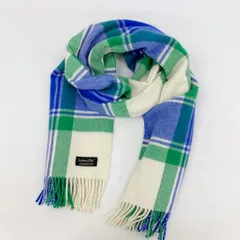 ジョシュアエリス アンゴラ混 ウール チェック柄 ストール マフラー 大判 防寒 カジュアル レディース Joshua Ellis 服飾 IF13470■