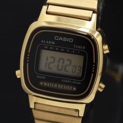 ドゥーズィエムクラス　CASIO コラボ　ゴールド　カーフベルト　クロコ型押し CASIO ドゥーズィエムクラス 別注 クロコ型押しレザーベルト 腕時計