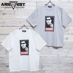 新品 メンズ ARISTRIST アリストトリスト 蝶野 正洋 半袖 Tシャツ 半袖Tシャツ ティーシャツ プロレス GDMN ガッデム ユニセックス レディース 白 ホワイト グレー