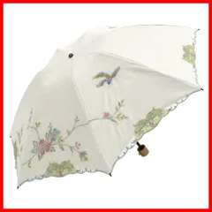 【人気商品】[シノワズリーモダン]日傘 折りたたみ レディース１級遮光 UVカット 晴雨兼用 耐久撥水 軽量 花鳥刺繍