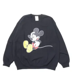Goodwear グッドウェア Disney MK PRINT SWEAT3  BLACK ディズニー ミッキーマウス プリント スウェット トレーナー 新品のサムネイル