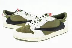 ナイキ NIKE ×TRAVIS SCOTT トラヴィススコット AIR JORDAN 1 LOW OG SP Reverse Olive エアジョーダン1 ロー DM7866-200 26.5 リバースオリーブ ☆AA★▲■250413