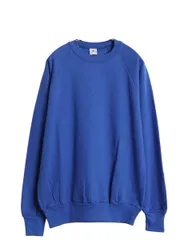 【お得なクーポン配布中!】 デッドストック 80s USA製 アンビル 無地 スウェット メンズ レディース L ヴィンテージ トレーナー 裏起毛 ブランク トップス シンプル 青