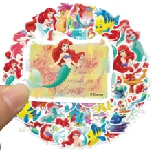 3～6cm × 50枚（重複無） ディズニープリンセス ステッカー リトルマーメイド アリエル ウォルト・ディズニー ウォールスッテッカー 壁紙シール wallsticker disney 3～6cm*50枚セット JP2