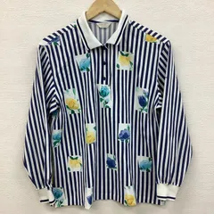 MASTERS マスターズ　トップス　長袖　ポロシャツ　ストライプ　チューリップ　サイズＬ