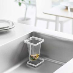 新品 水切りネット用ホルダー 山崎実業 tower タワー コーナーに置ける水切りネットホルダー スクエア 10205 ホワイト【SPORTUS】※沖縄発送不可