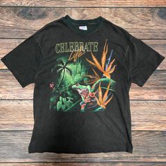 90‘s USA製　Hanes　ヘインズ　半袖Tシャツ　カエル　蛙　シングルステッチ　Lサイズ
