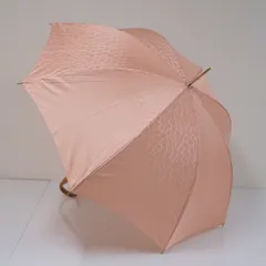 傘 LANVIN COLLECTION ランバン USED美品 ロゴ ブランド 長傘 グラス骨 手開き式 ピンク 58ｃｍ Ｓ2620