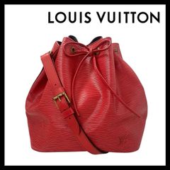Y【LOUIS VUITTON】プチノエ エピ レッド/赤 巾着 ワンショルダーバッグ ルイ ヴィトン (58517TT6)