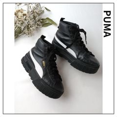 PUMA プーマ MAYZE MID WMNS 381170 メイズミッドウィメンズ スニーカー 厚底 23cm 黒 ブラック (75Y＋2263)25A