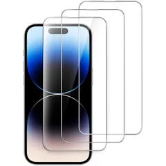 【数量限定】JEDirect iPhone14ProMax 6.7インチ用 (14 Pro Max) 全面保護フィルム 9H強化ガラスフィルム ケースに干渉なし HDクリア 3枚セット