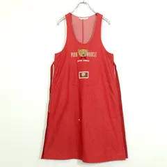 ベビーピンクハウス★デニムのジャンパースカート キッズ サイズXL  赤系 クマ刺しゅう付き♪z12791