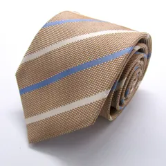 タカキュー ブランド ネクタイ シルク ストライプ柄 格子柄 PO メンズ ブラウン TAKA Q 【中古】