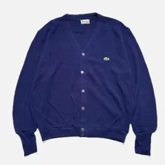IZOT LACOSTE ラコステ カーディガン  ネイビー  古着 【UR-0070】