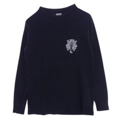 CHROME HEARTS クロムハーツ（原本無） Ｔシャツ ダガープリント アームフローラル バックホースシュー ポケット付き 長袖 Tシャツ ロンT ブラック系 M【中古】