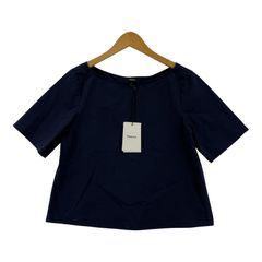 美品  theory セオリー  タグ付き ボートネックブラウス sizeS/ネイビー