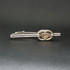 【激レア美品】オールドグッチ ネクタイピン＆カフスセット シルバー スワロフスキー ネクタイピン 激レア美品]オールドグッチ