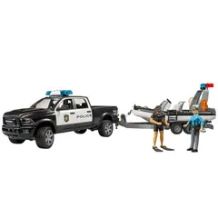 Bruder ブルーダー 正規輸入品 ドイツ RAM パワーワゴンパトカー&ポリスボード（フィギュア2個付き） 02507 1/16 ダッジ ラム ミニカー おうち時間 外遊び 子供