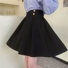 【新品】クラシカルガーリー♡ハイウエストプリーツスカート レディース 春 秋冬 フレア スカート レトロ クラシカル ハイウエスト ボトムス プリーツスカート ブラック カジュアル フォーマル 上品 大人可愛い 　E1303