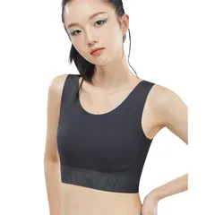 [veimia] 和装ブラ ナベシャツ 胸を小さく見せるブラ【ファンデ・和装ブラジャー】 胸つぶし ナベシャツ脇高 ワイヤレス 揺れない 伸縮性 通気性 肌のような着物ブラ バストを自然に潰す事で美しいシルエットに見せる color：ダークグレー size