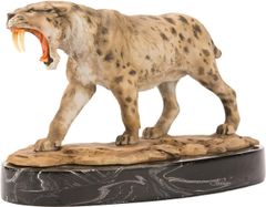 Memory Museum × The Alchemy Works 1/15 サイズ スミロドン Smilodon 動物 フィギュア おもちゃ 模型 動物好き 誕生日 プレゼント コレクション 塗装済 完成品 15cm級 台座付き (A)