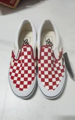 VANS(バンズ) スリッポン 138 サイド ストライプ レッド チェッカーボード